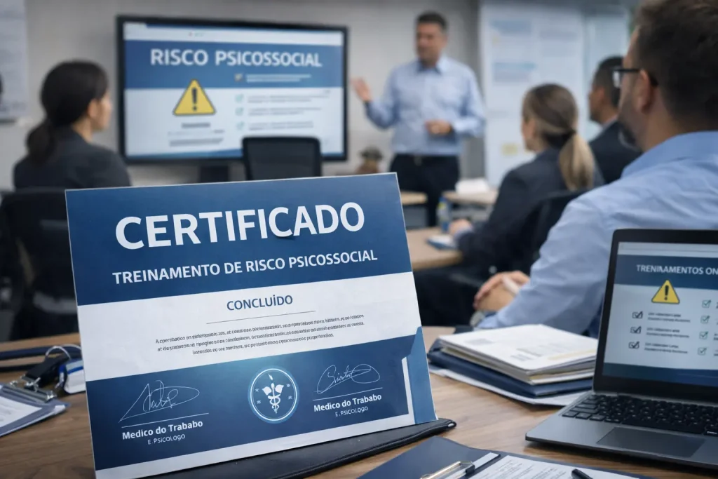 Certificado de treinamento psicossocial