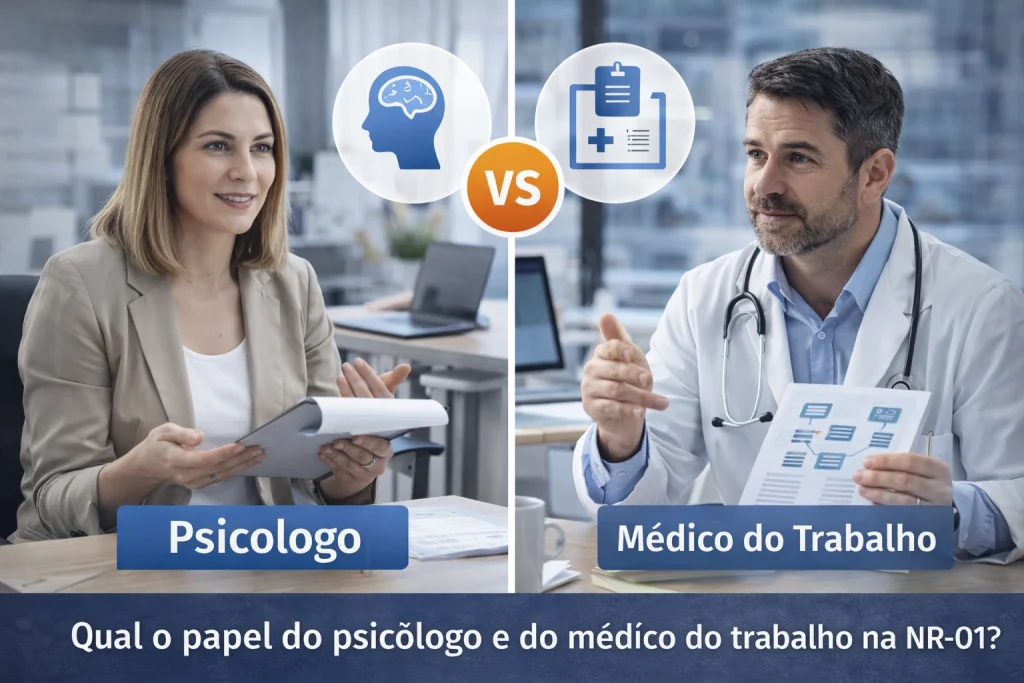 Psicologo e medico do trabalho na NR 01